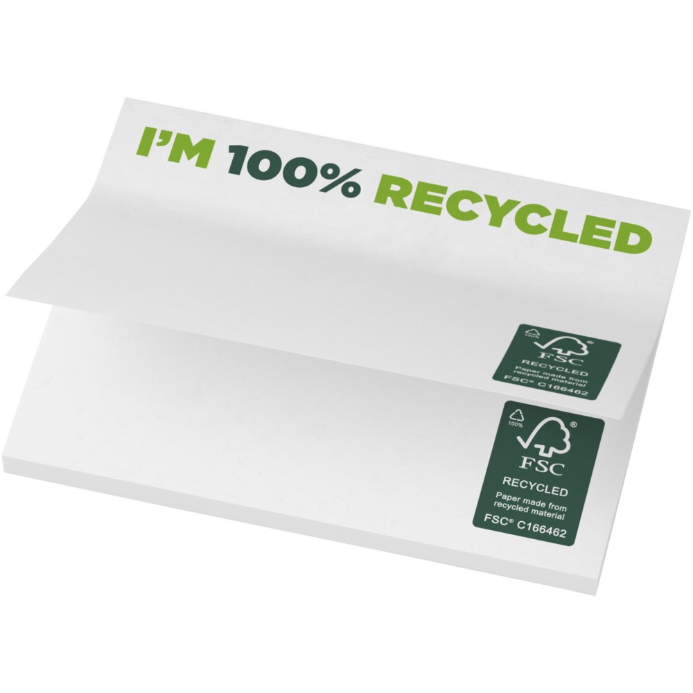 Logotrade Geschäftsgeschenke das Foto: Sticky-Mate® recycelte Haftnotizen 100 x 75 mm