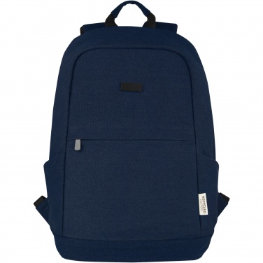Logotrade Firmengeschenke das Foto: Joey 15,6 Zoll Anti-Diebstahl Laptop Rucksack 18 L aus GRS-recyceltem Canvas