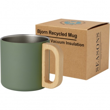 Logotrade Firmengeschenke das Foto: Bjorn RCS-zertifizierter Becher aus recyceltem Edelstahl mit Kupfer-Vakuumisolierung, 360 ml