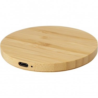 Logotrade Firmengeschenke das Foto: Essence 15W kabelloses Ladepad aus Bambus