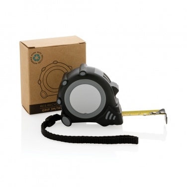 Logotrade Logogeschenke das Foto: Grip 3m/16mm Maßband aus RCS recyceltem Kunststoff