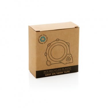 Logotrade Firmengeschenke das Foto: Grip 5m/19mm Maßband aus RCS recyceltem Kunststoff