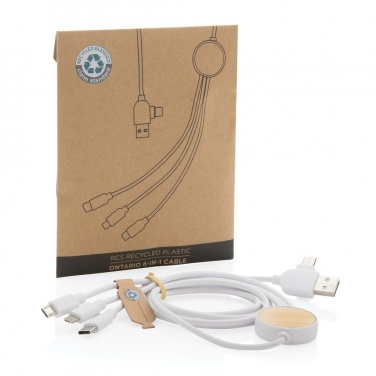 Logotrade werbemittel das Foto: Ontario 6-in-1 Kabel aus RCS recyceltem Kunststoff