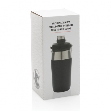 Logotrade werbemittel das Foto: 500ml Vakuum StainlessSteel Flasche mit Dual-Deckel-Funktion