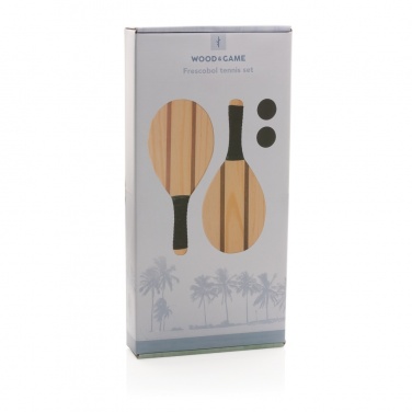 Logotrade Werbeartikel das Foto: Frescobol Tennis-Set aus Holz