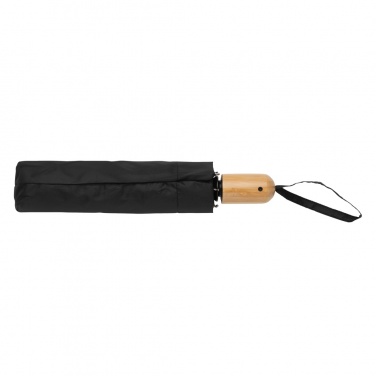 Logotrade Logogeschenke das Foto: 21" Impact AWARE™ RPET 190T Bambus-Schirm autom. open/close