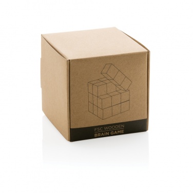 Logotrade Werbegeschenke das Foto: Denkspiel aus Holz in Canvas-Tasche