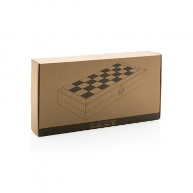 Logotrade Logogeschenke das Foto: Faltbares Schachspiel aus Holz