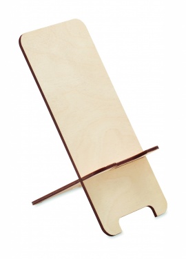 Logotrade Geschäftsgeschenke das Foto: Smartphone Halter Birkenholz