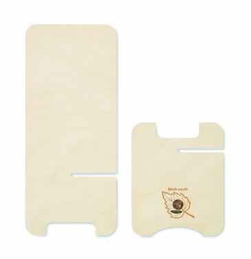 Logotrade Logogeschenke das Foto: Smartphone Halter Birkenholz