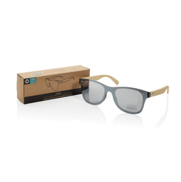 Logotrade Geschäftsgeschenke das Foto: Prism Sonnenbrille aus RCS rec. Kunststoff mit Bambusbügeln