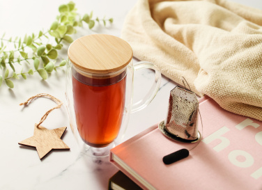 Logotrade Logogeschenke das Foto: Doppelwandiger Glasbecher 450ml