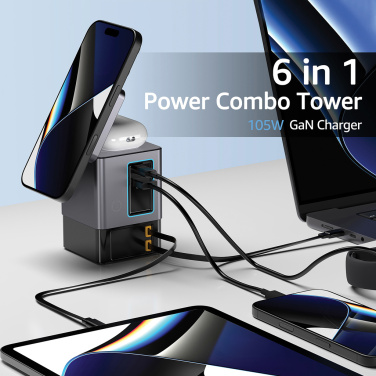 Logotrade werbemittel das Foto: Urban Vitamin Sacramento 105W GaN Charger mit einz. Kabeln