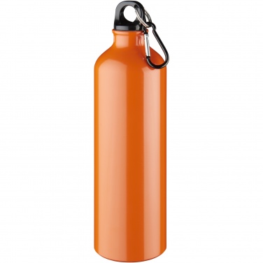 Logotrade promotional item image of: Oregon 770 ml aluminium water bottle with carabiner
