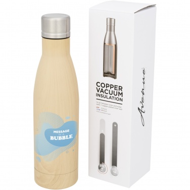 Logo trade advertising products image of: Vasa 500 ml wood-look copper vacuum insulated bottle