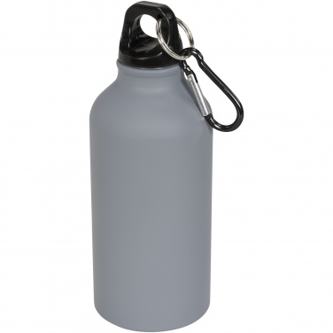 Logo trade promotional gifts image of: Oregon 400 ml matte water bottle with carabiner