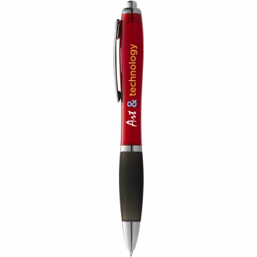 Logotrade promotional item picture of: Nash ballpoint pen coloured barrel and black grip