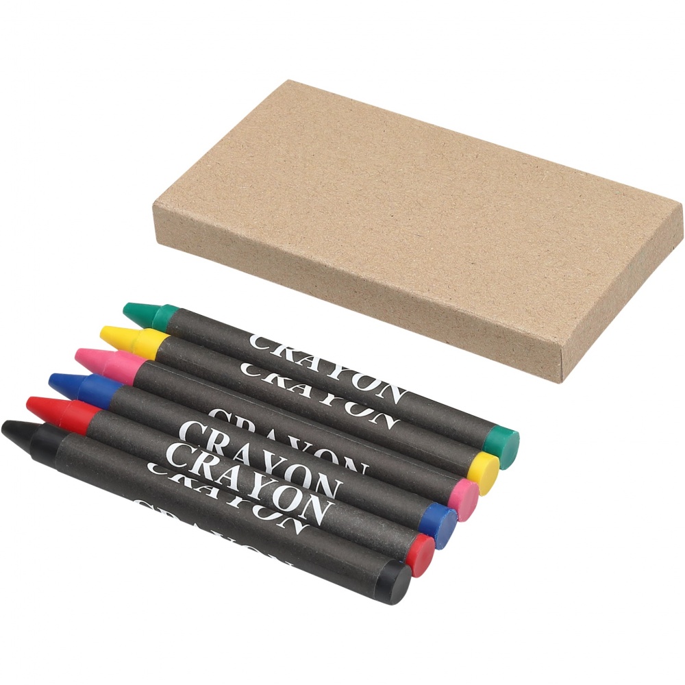 Logo trade promotional items image of: Ayo 6-piece coloured crayon set