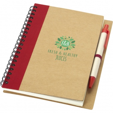Logo trade promotional merchandise photo of: Priestly recycled notebook with pen