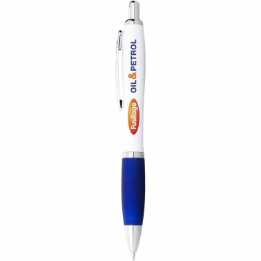 Logotrade promotional gifts photo of: Nash ballpoint pen with white barrel and coloured grip