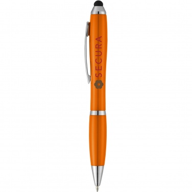 Logotrade advertising product image of: Nash stylus ballpoint pen with coloured grip