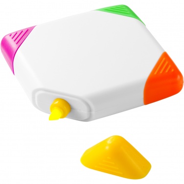 Logo trade promotional items image of: Trafalgar square-shaped 4-colour highlighter