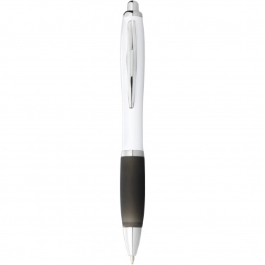Logotrade corporate gifts photo of: Nash ballpoint pen white barrel and coloured grip