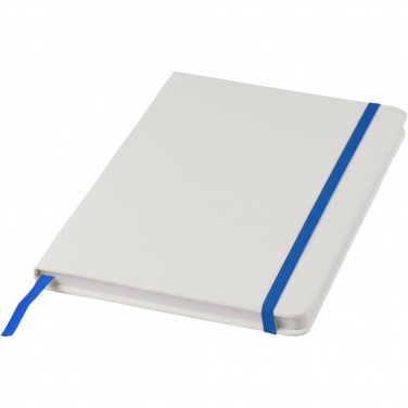 Logo trade corporate gifts picture of: Spectrum A5 white notebook with coloured strap