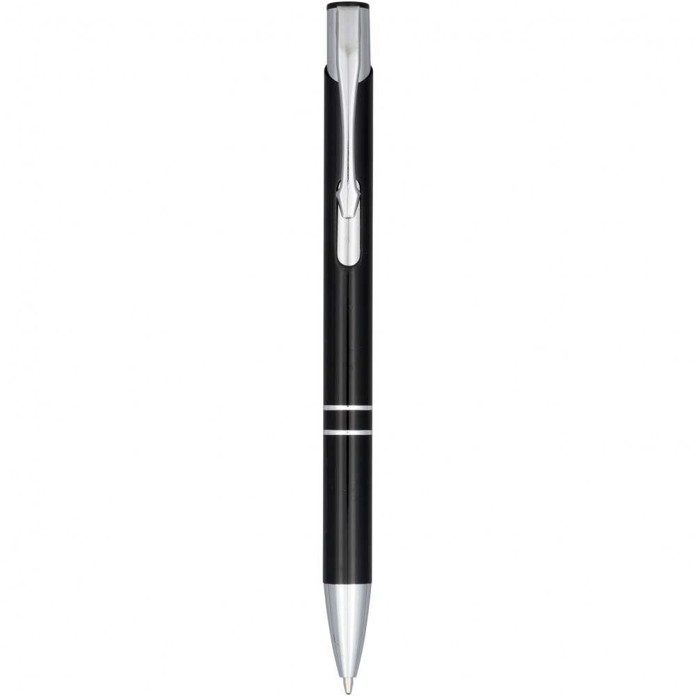 Logo trade promotional merchandise photo of: Moneta anodized aluminium click ballpoint pen