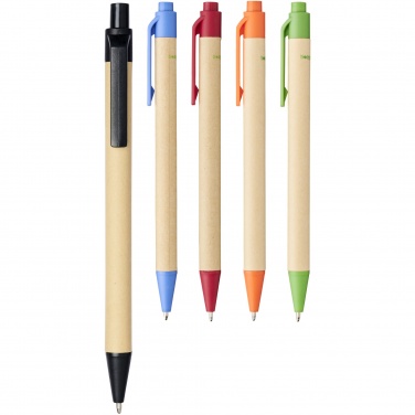 Logotrade promotional item image of: Berk recycled carton and corn plastic ballpoint pen