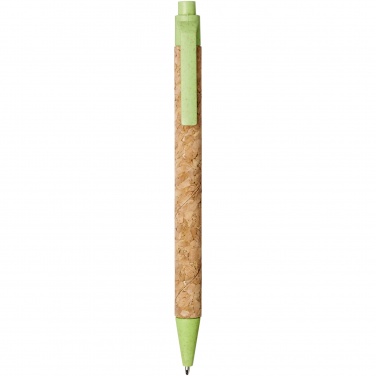 Logo trade promotional merchandise picture of: Midar cork and wheat straw ballpoint pen