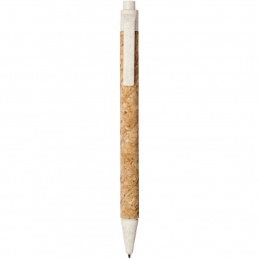 Logotrade promotional merchandise image of: Midar cork and wheat straw ballpoint pen