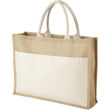 Logotrade promotional item picture of: Mumbay cotton pocket jute tote bag 18L