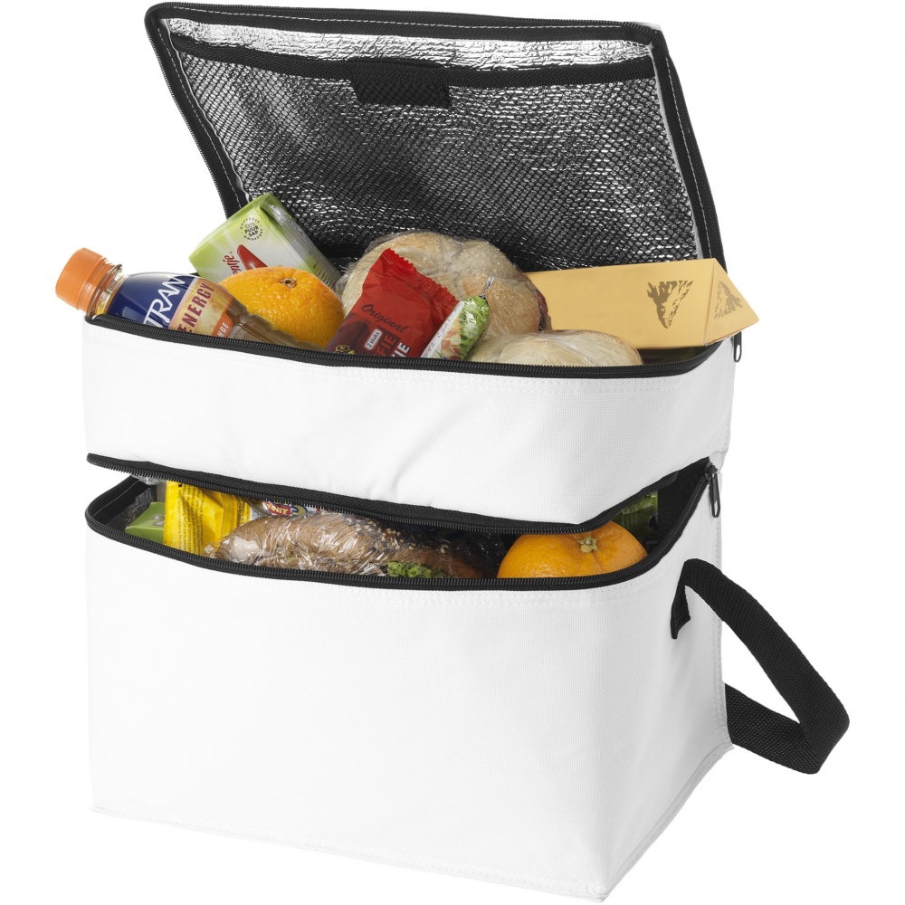 Logo trade promotional merchandise image of: Oslo 2-zippered compartments cooler bag 13L