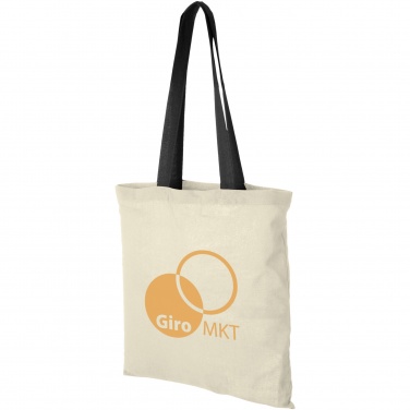 Logotrade promotional gift image of: Nevada 100 g/m² cotton tote bag coloured handles 7L