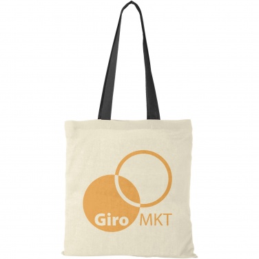 Logo trade promotional giveaways image of: Nevada 100 g/m² cotton tote bag coloured handles 7L