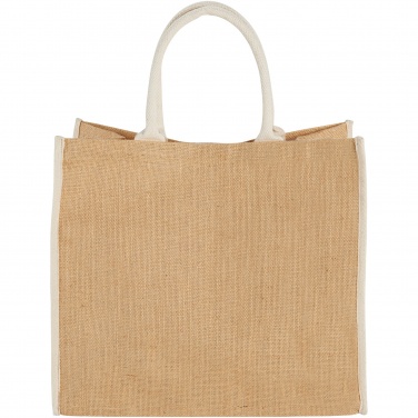 Logotrade advertising products photo of: Harry coloured edge jute tote bag 25L