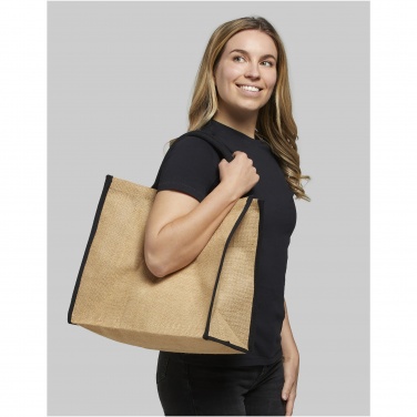 Logotrade promotional giveaways photo of: Harry coloured edge jute tote bag 25L