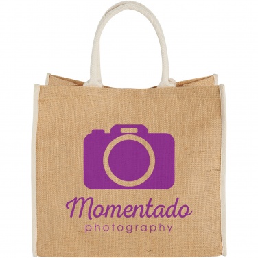 Logo trade promotional products picture of: Harry coloured edge jute tote bag 25L