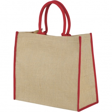 Logo trade promotional items picture of: Harry coloured edge jute tote bag 25L
