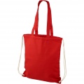 Eliza 240 g/m² cotton drawstring bag 6L, Red