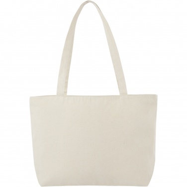 Logo trade promotional giveaways picture of: Ningbo 320 g/m² zippered cotton tote bag 15L