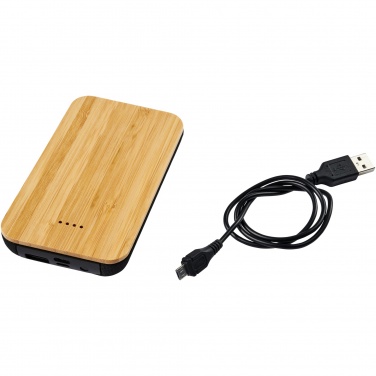 Logo trade promotional products picture of: Future 6000 mAh bamboo/fabric wireless power bank