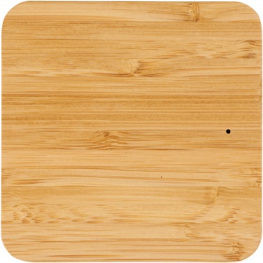 Logotrade promotional item picture of: Leaf 5W bamboo and fabric wireless charging pad