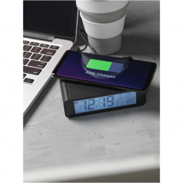 Logo trade corporate gifts picture of: Seconds 5W wireless charging clock