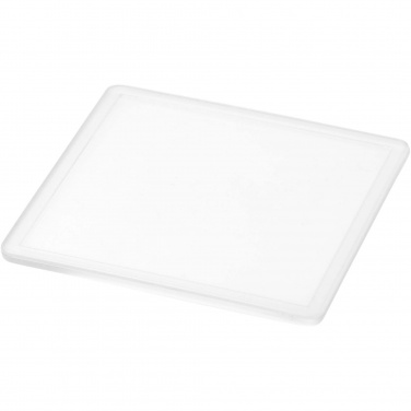 Logo trade promotional products image of: Ellison square plastic coaster with paper insert