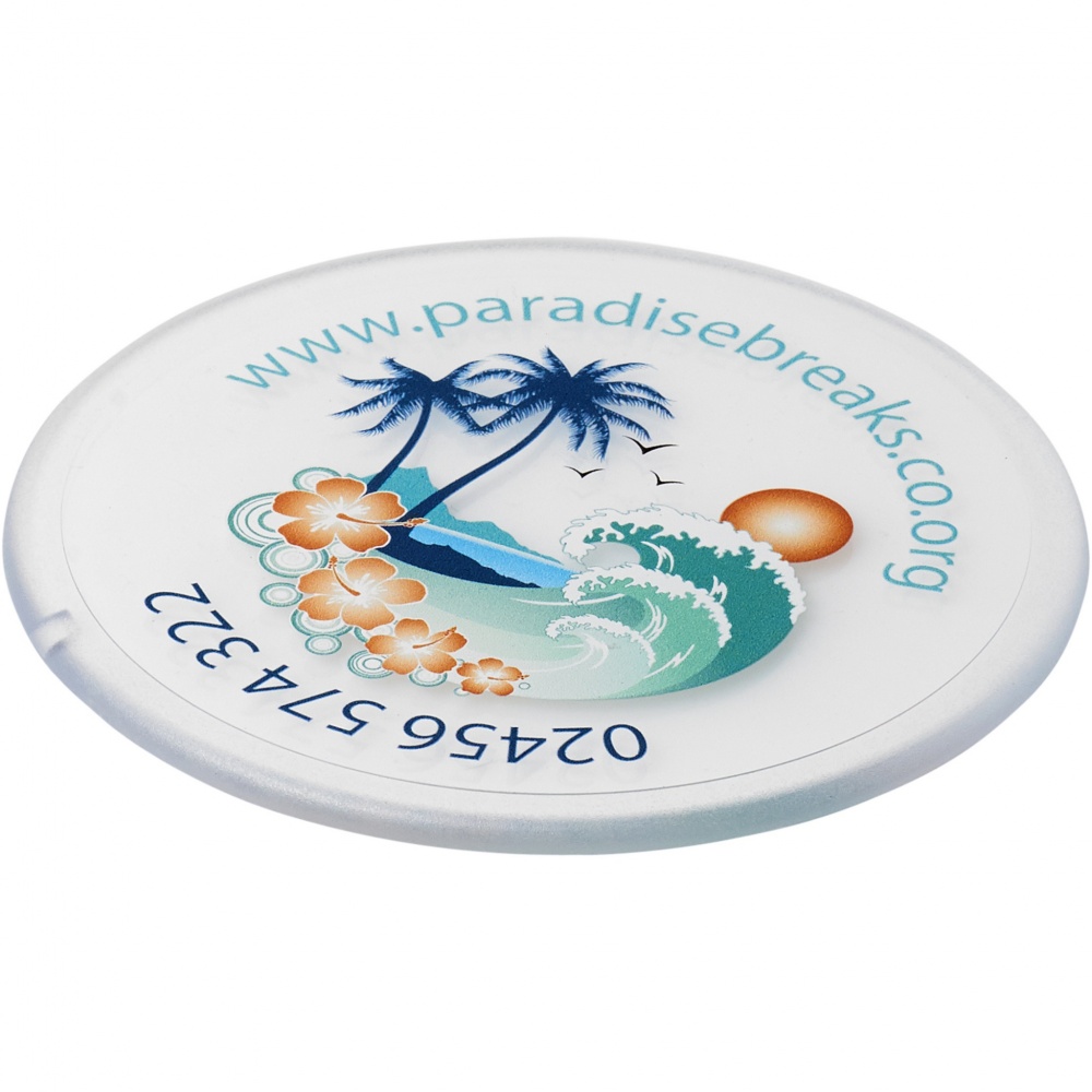 Logotrade promotional item picture of: Renzo round plastic coaster