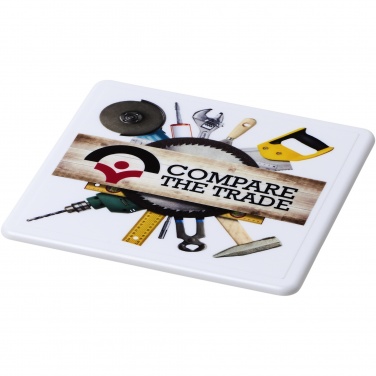 Logo trade promotional giveaways picture of: Renzo square plastic coaster