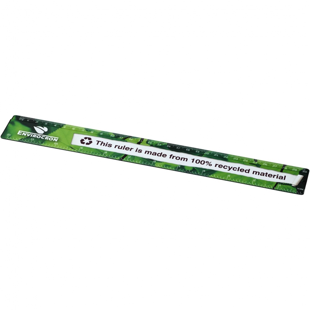 Logotrade advertising products photo of: Terran 30 cm ruler from 100% recycled plastic