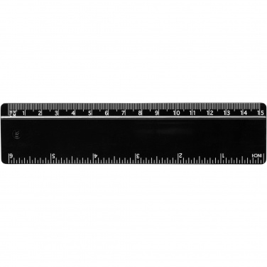Logo trade promotional items image of: Terran 15 cm ruler from 100% recycled plastic